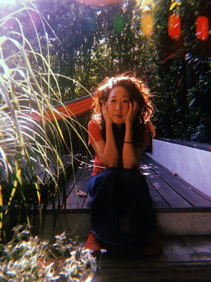 Actress Sandra Oh photographed for the Envelope Drama Roundtable using the Huji Photo App. CREDIT: From Sandra Oh