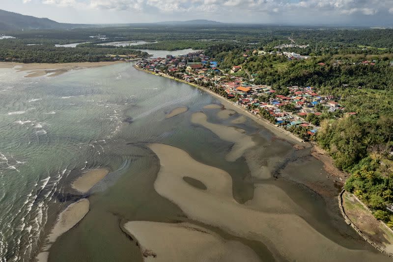 FILE PHOTO: Oil spill in central Philippines