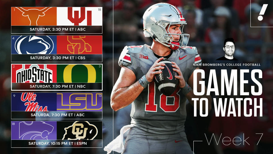 What to watch: Week 7 college football viewing guide