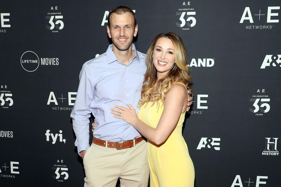 NEW YORK, NY - MARCH 27:  Doug Hehner and Jamie Otis attend the 2019 A+E Upfront at Jazz at Lincoln Center on March 27, 2019 in New York City.  (Photo by Taylor Hill/Getty Images)