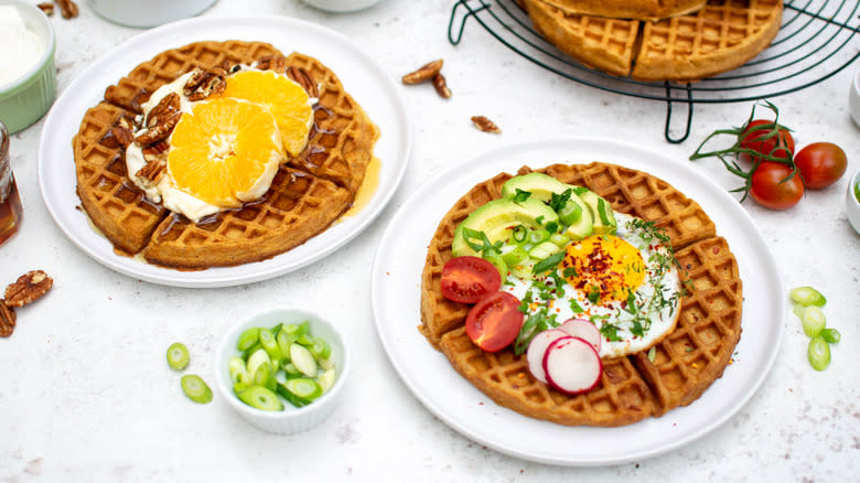 Sweet And Savory Sweet Potato Waffles Recipe