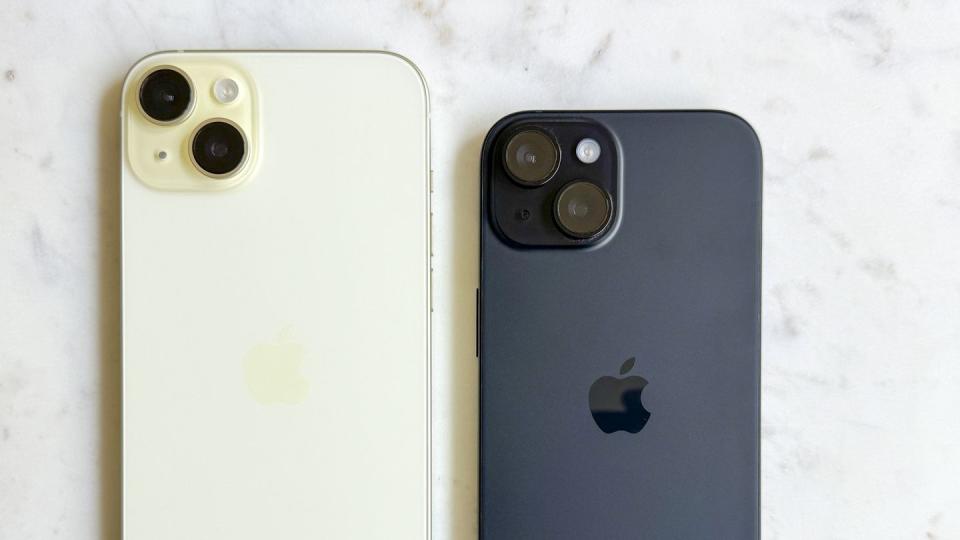 color infused matte glass on the back of the iphone 15 and iphone 15 plus