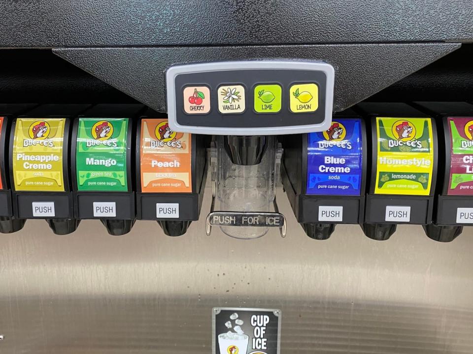 A Buc-ee's soda fountain.