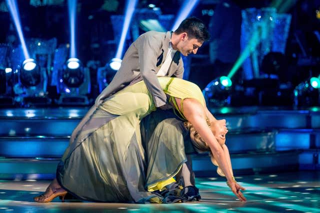 Laura Whitmore with her dance partner Giovanni Pernice in 2016