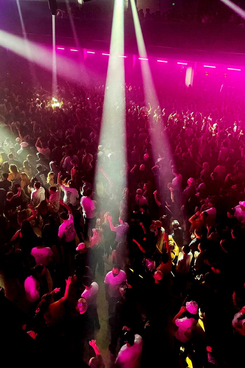 View of the crowd at the Shrine from the 2nd floor.