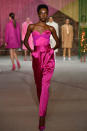 <p>Model wears a fuchsia evening jumpsuit at the Milly Fall/Winter 2018 show. (Photo: Courtesy of Greg Kessler) </p>