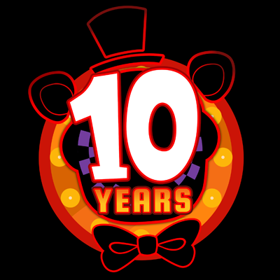 Logo de los 10 años de FNAF