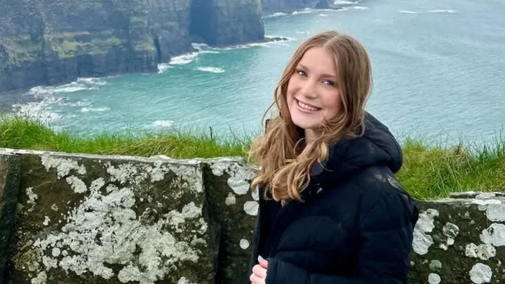 Stonehill College junior Lauren Rauseo was injured in a bicycling accident in Spain on March 17, 2024.