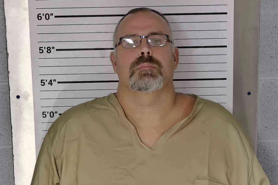 This booking photo provided by Leslie County Detention Center in Kentucky on Friday shows Letcher County Sheriff Shawn M. Stines. (Leslie County Detention Center via AP)