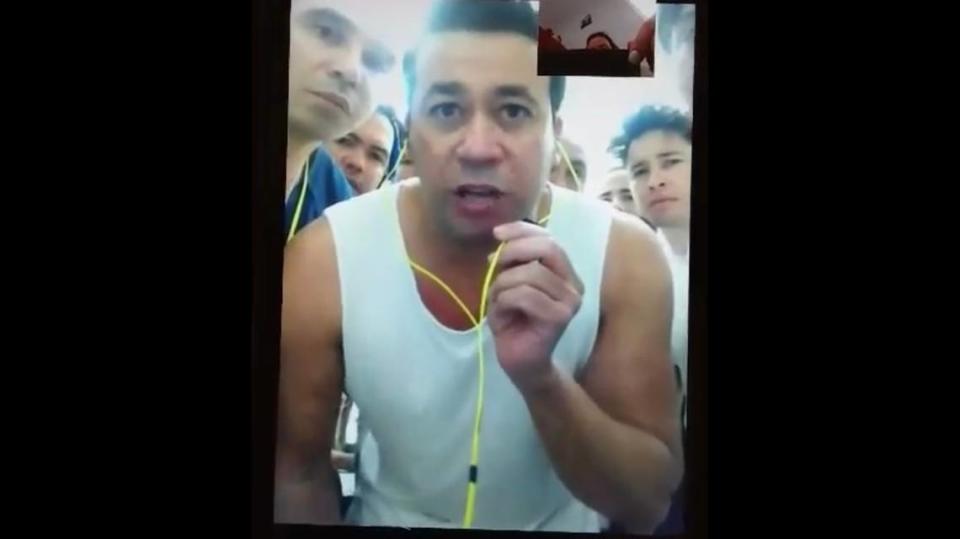 ICE detainees speak via webcam from a detention facility in Georgia.