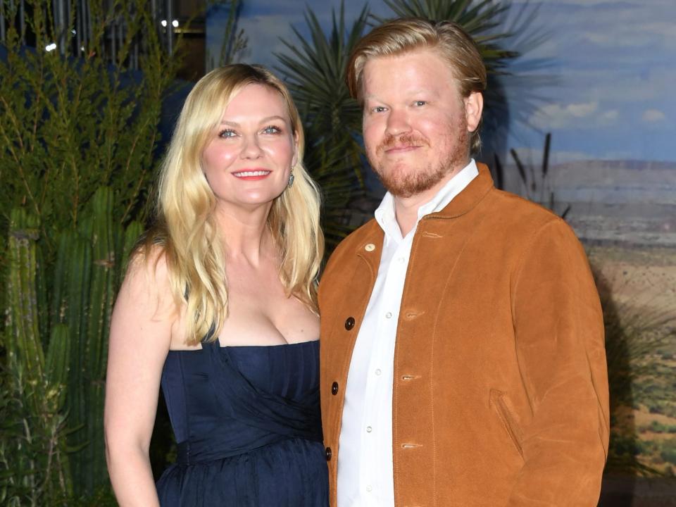 Kirsten Dunst and Jesse Plemons attend the premiere of Netflix's "El Camino: A Breaking Bad Movie" at Regency Village Theatre on October 07, 2019 in Westwood, California.