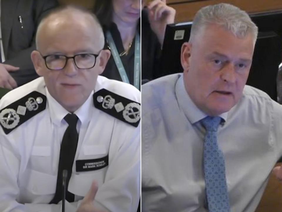 El comisionado de la Policía Metropolitana, Sir Mark Rowley, dijo que Lee Anderson solo tiene una ‘comprensión parcial de la ley’  (Parlamento en vivo)