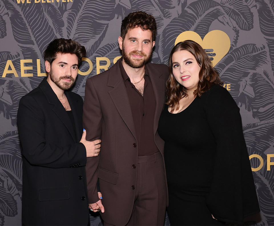 Noah Galvin, Ben Platt and Beanie Feldstein attend the 2023 God's Love We Deliver Golden Heart Awards at The Glasshouse on October 16, 2023 in New York City.