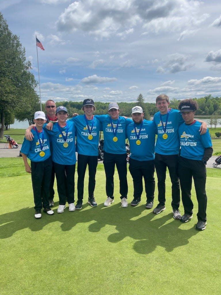 New Hartford won the East Division large school Section III title with a 5-man total of 431 at Cedar Lake Club Monday, May 23, 2022.
