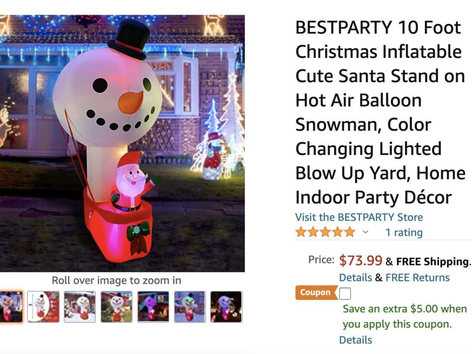 inflatable snowman santa claus