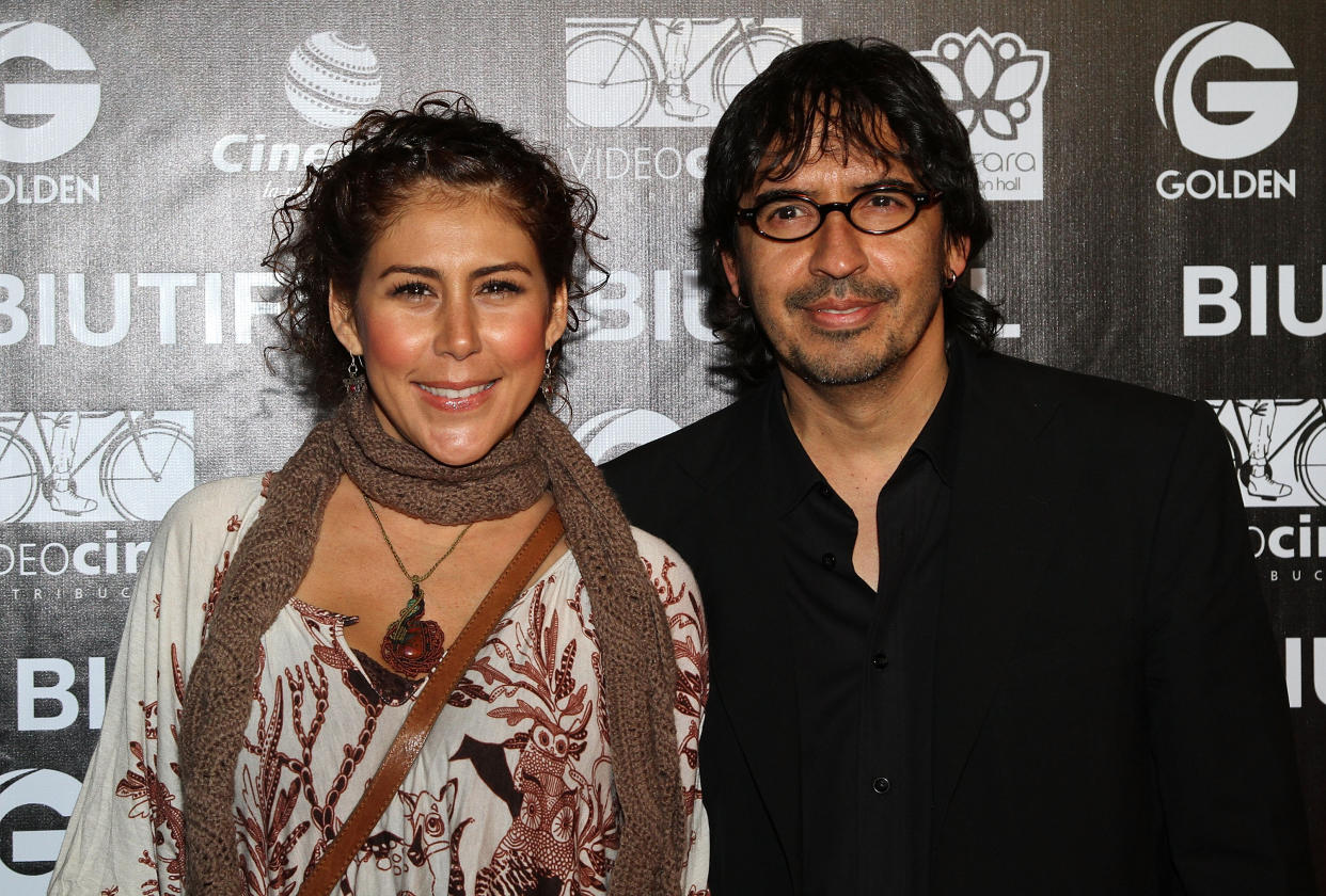 Actress Vica Andrade and Tv producer Guillermo Del Bosque attend the Mexico City Premiere of 