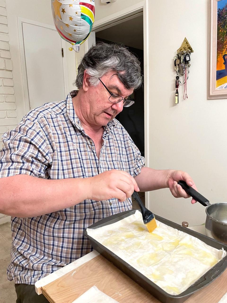 Anneta's dad making his baklava