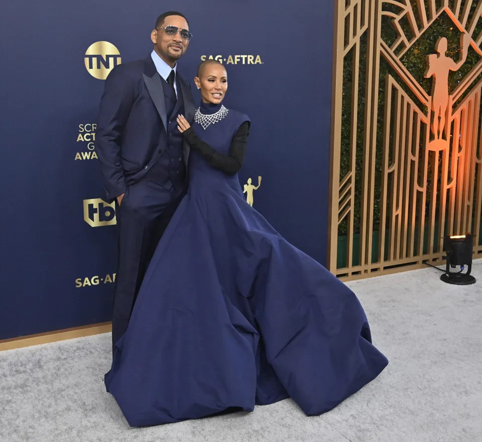 Will and Jada Pinkett Smith Attend the 28th SAG Awards in Santa Monica, California