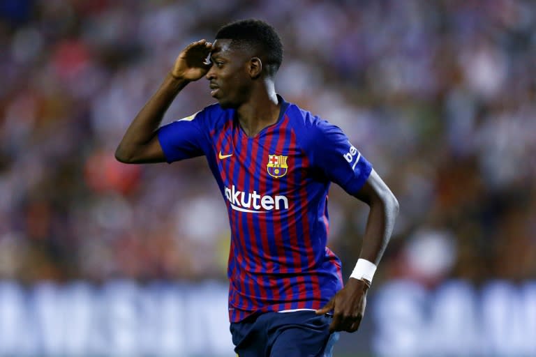 The future looks brighter for fit-again Barcelona forward Ousmane Dembele who saluted after scoring against Valladolid