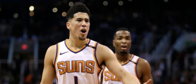 ▲鳳凰城太陽球星Devin Booker。（圖／美聯社／達志影像）