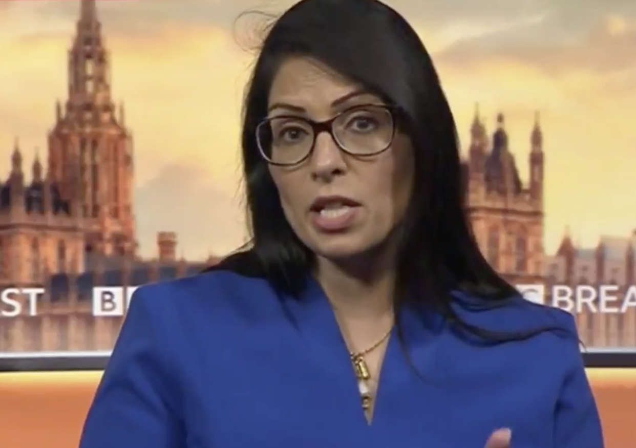 Home secretary Priti Patel speaking on BBC Breakfast (BBC Breakfast)