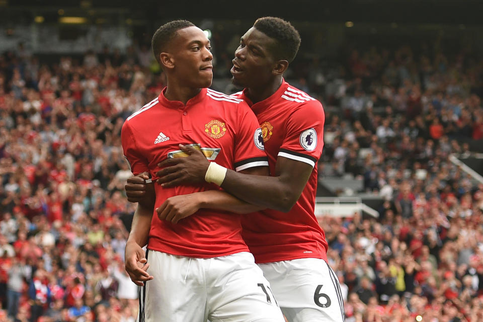 Martial et Pogba buteurs face à Swansea.