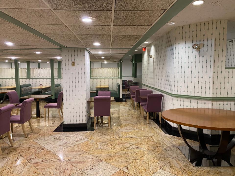 an empty restaurant at the congress plaza hotel