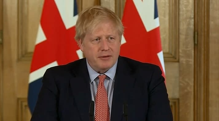 英國首相強生表示，疫情將會讓更多的家庭，失去他們的摯愛。（圖／東森新聞／翻攝自The sun youtube 頻道）