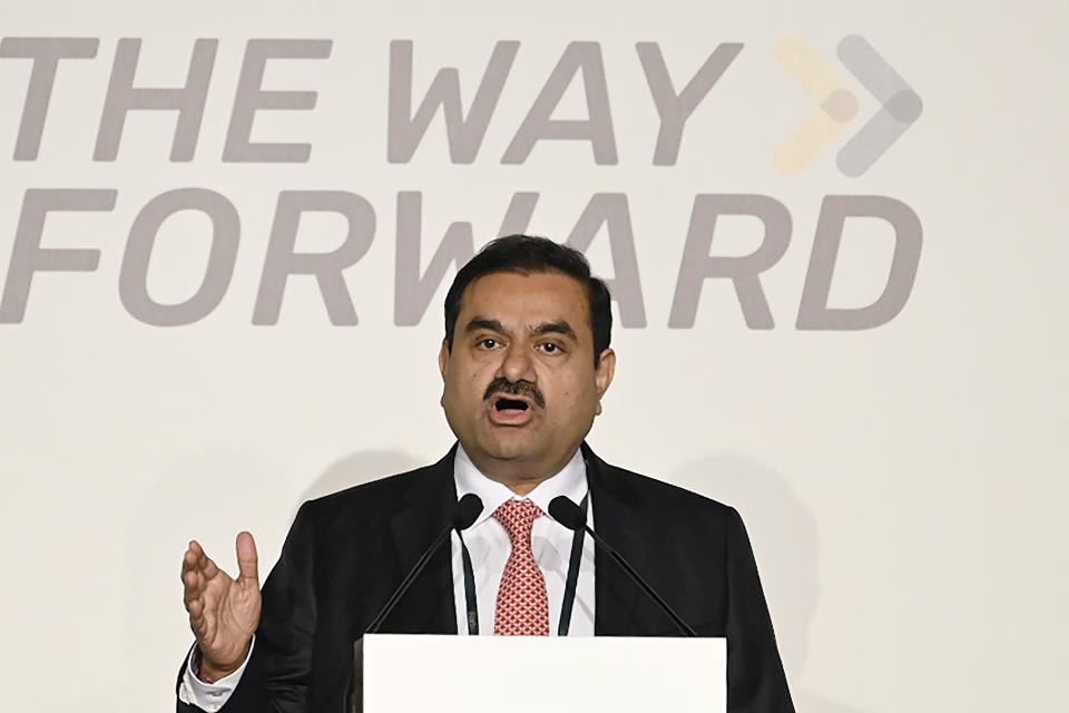 Gautam Adani, chairman of Adani Group, speaks during the Forbes CEO Summit in Singapore, on Tuesday, Sept. 27, 2022. 