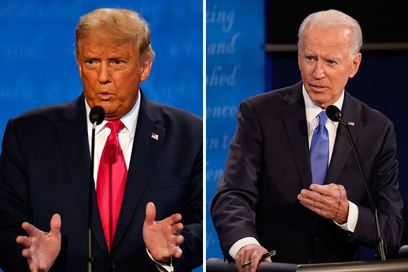 President Trump and Democratic challenger Joe Biden during Thursday's debate.