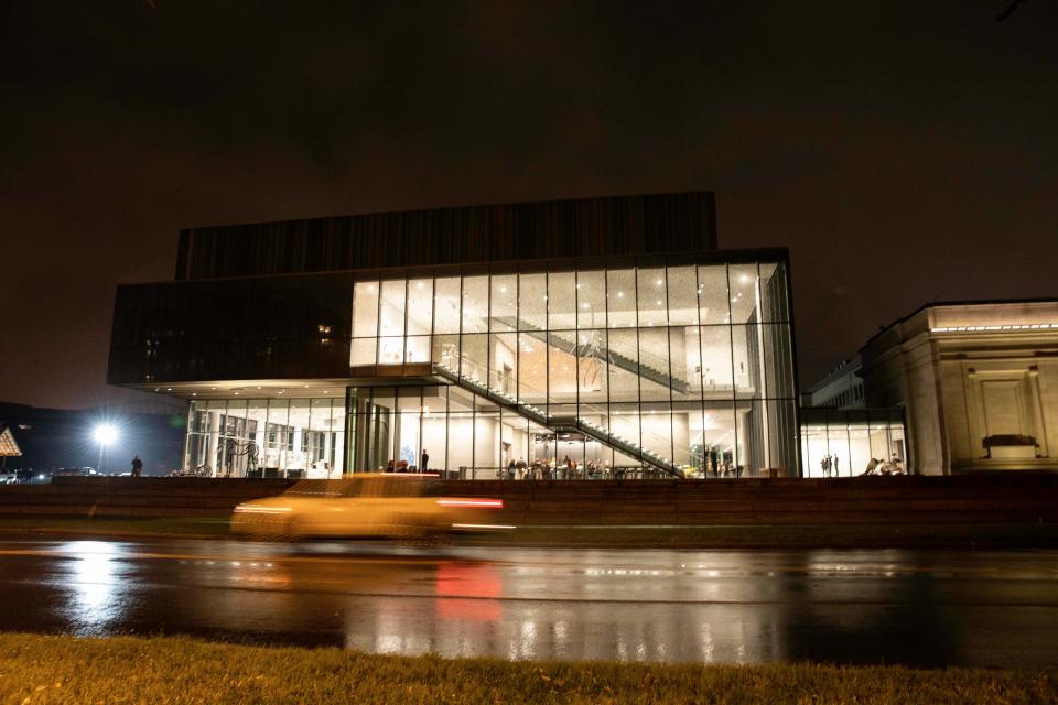 The JB Speed Art Museum was lit up late for it's monthly event After Hours at the Speed, Friday, Oct. 19, 2018 in Louisville Ky.