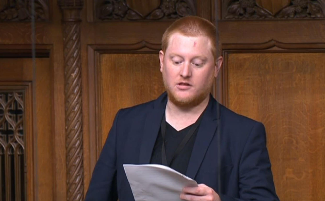 Independent MP for Sheffield Hallam Jared O'Mara speaking for the first time in the House of Commons chamber since being elected in June 2017.