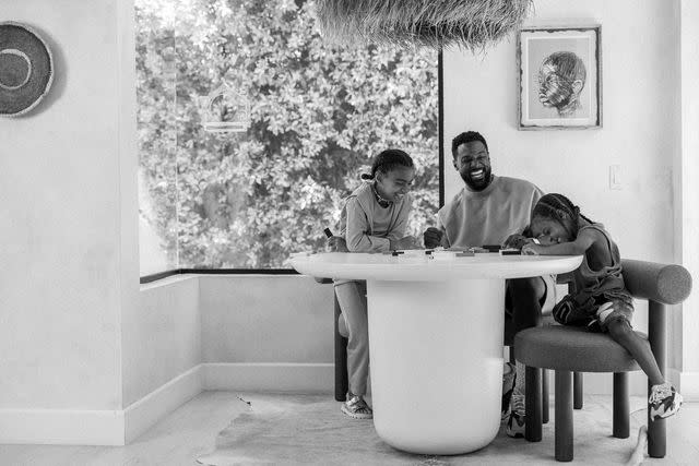 <p>Tommy Oliver</p> Lance Gross with his children, Berkeley and Lennon