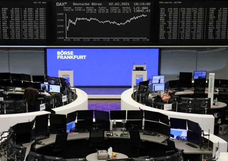 The German share price index DAX graph is pictured at the stock exchange in Frankfurt