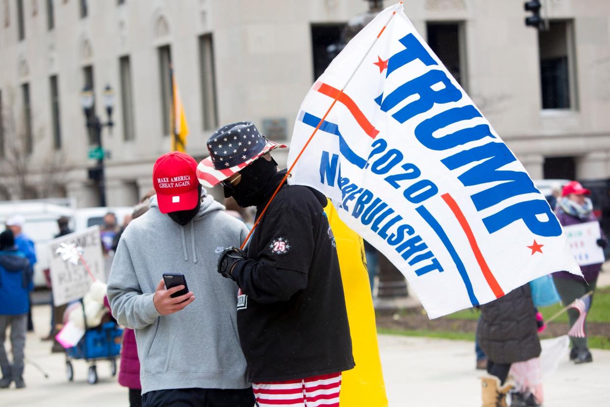 'Operation Gridlock' protesters wear Trump hats and carry Trump flags: EPA