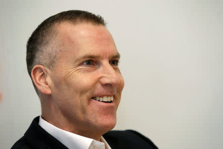 Tim Hockey, president and chief executive officer (CEO) of TD Ameritrade, talks to reporters during an interview with Reuters in New York City, U.S., December 6, 2016. REUTERS/Mike Segar