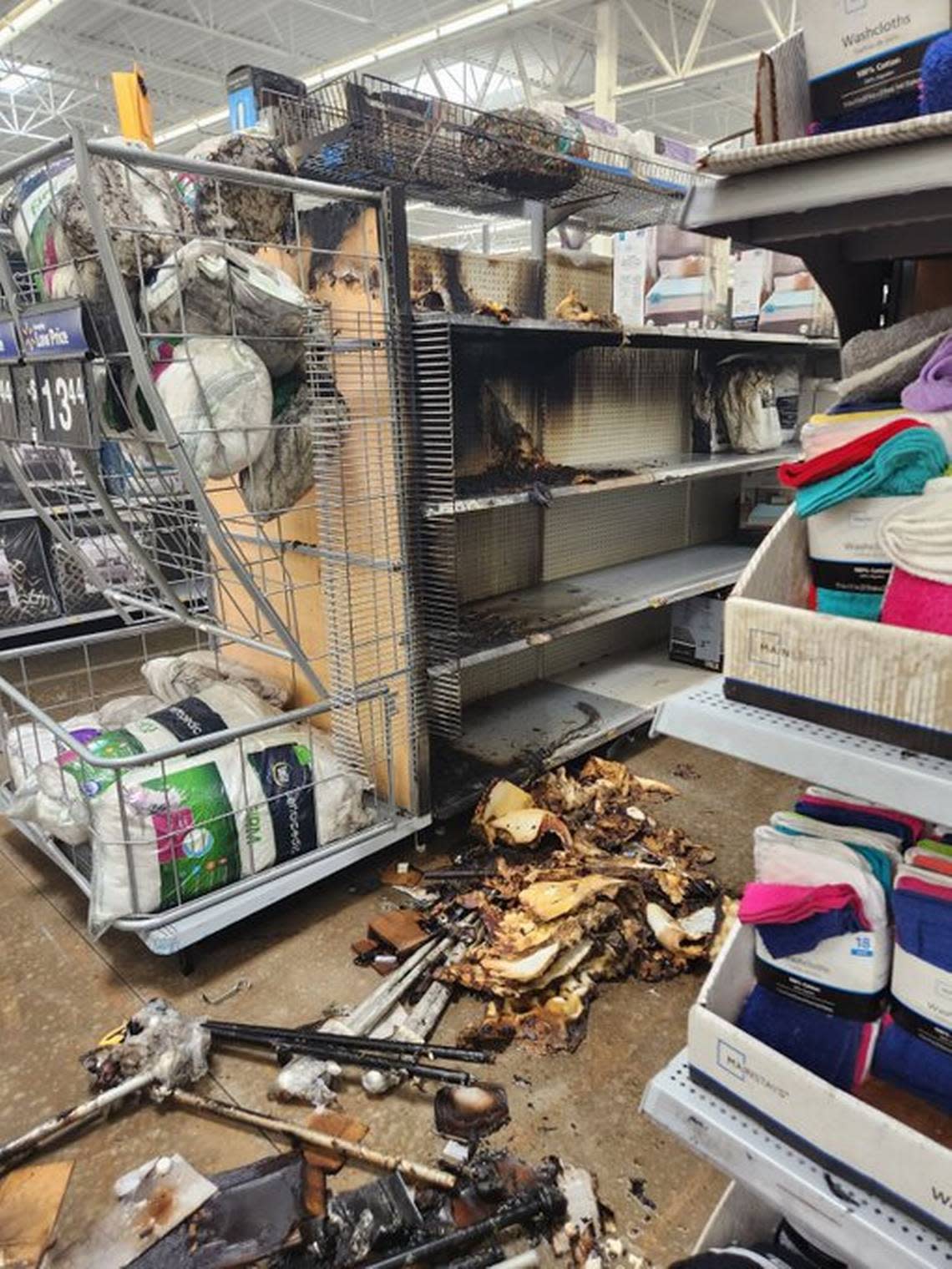 A fire that damaged a Walmart is under investigation, the Columbia Fire Department said.