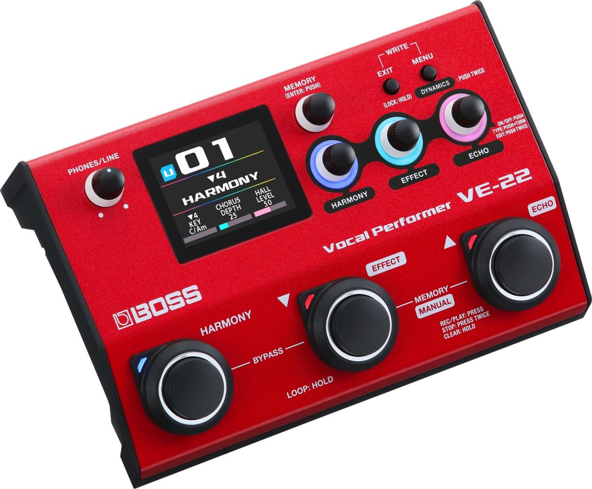 Boss VE-22 Vocal Performer جدیدترین پدال افکت با قدرت بالا برای خوانندگان است