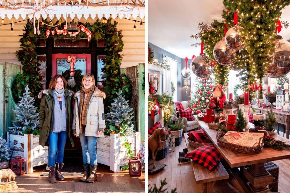 Amy Whyte and Suzanne Eblen (from left) bring on the cheer at Lucketts which fills with over-the-top decorating at Christmastime. | Helen Norman
