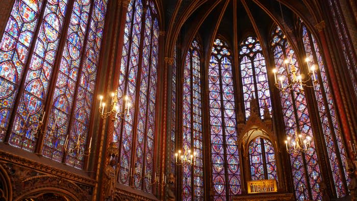 Stained glass in Sainte-Chapelle.