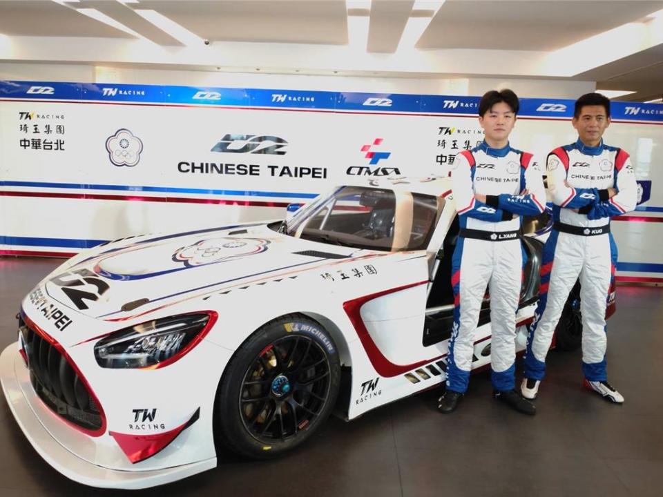 D2 Racing頂尖車手廖洋(左)與郭國信，將代表中華台北出征2024賽車世運會。圖／曾麗芳