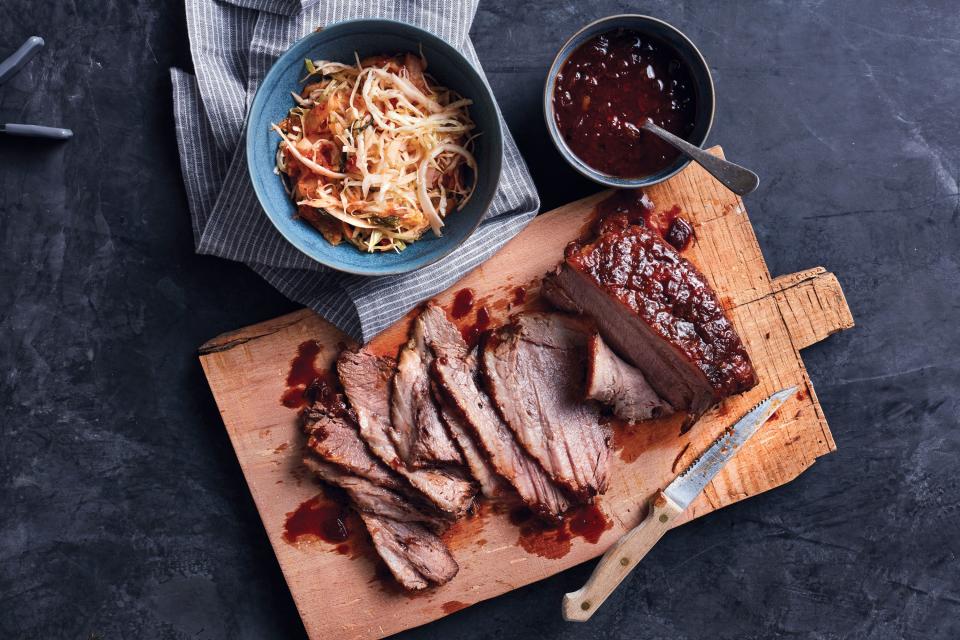 Instant-Pot Korean Chile-Braised Brisket and Kimchi Coleslaw