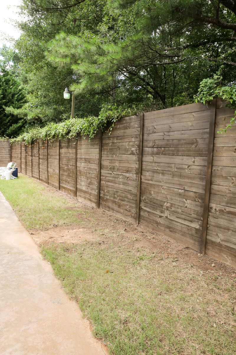 horizontal slat best fence ideas