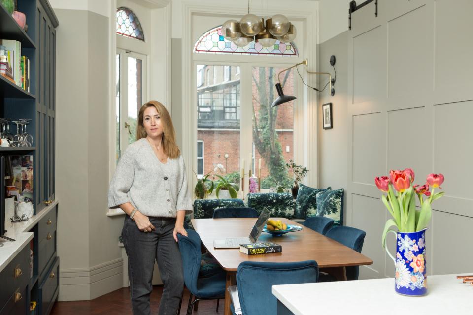 Lisa Jewell in the kitchen of her house, where she normally writes outside lockdownMatt Writtle