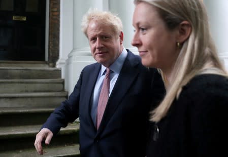 PM hopeful Boris Johnson leaves his home in London