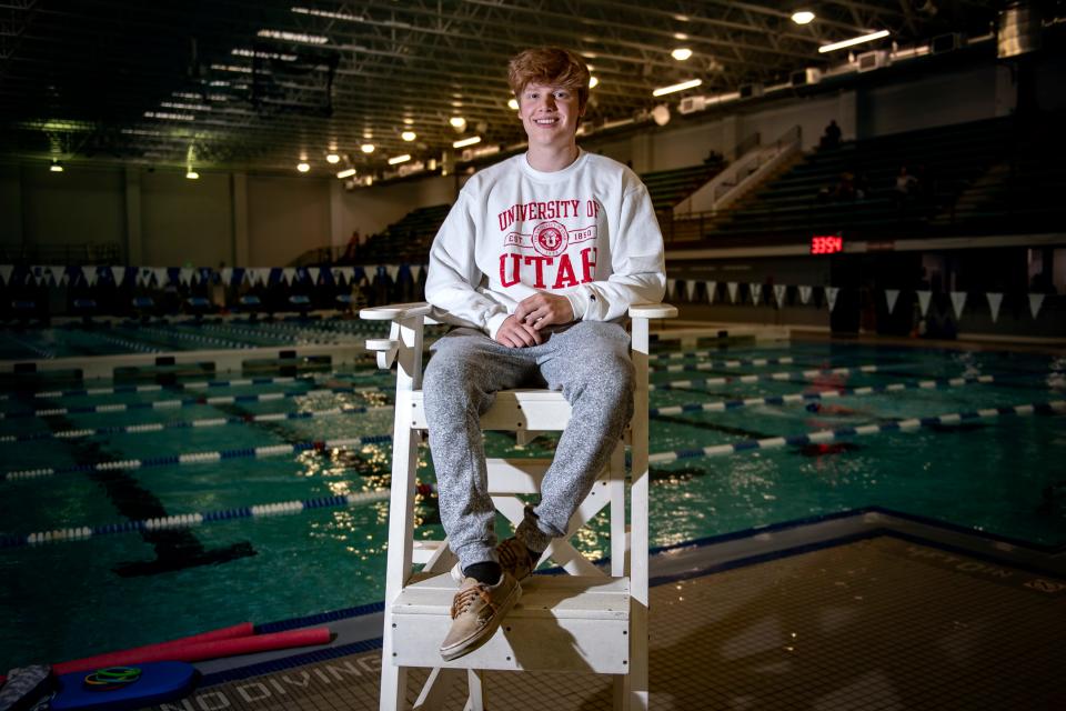 Rocky Mountain High School diver Jake Suchowski is pictured at Edora Pool Ice Center in Fort Collins on Tuesday.