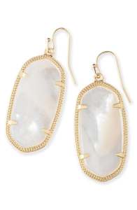 Kendra Scott mother of pearl earrings