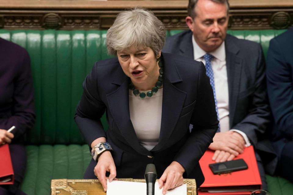 Theresa May has seen her deal defeated twice in the House of Commons (AP)
