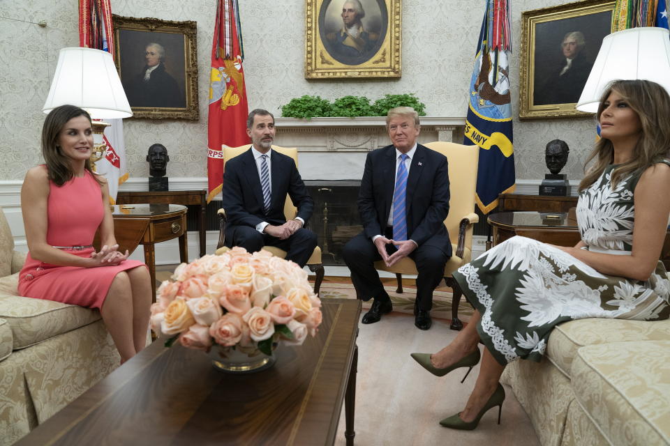 FOTOS: Así fue el encuentro de los Reyes de España con los Trump en la Casa Blanca