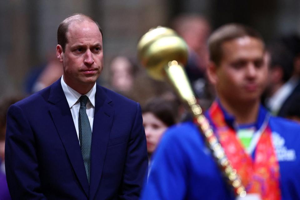 El príncipe se presentó sin acompañantes en el servicio anual del Día de la Mancomunidad a principios de esta semana (POOL/AFP/Getty)